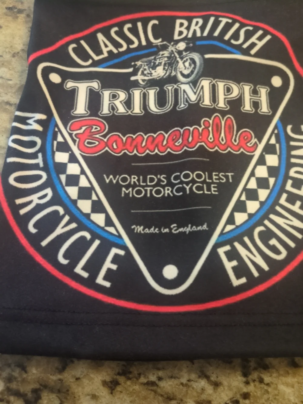 Triumph Bonneville Graphic Neck Tube/Scarf - Black with Red & Blue Logo